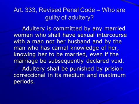 revised penal code adultery